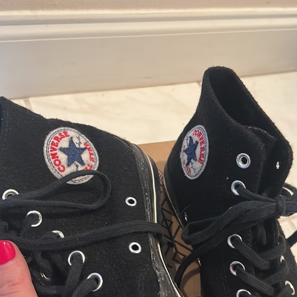 Black Wool Converse - Picture 5 of 6